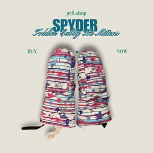 Spyder Toddler Cubby Ski Mittens Star Print Polyester Warm Waterproof Gloves